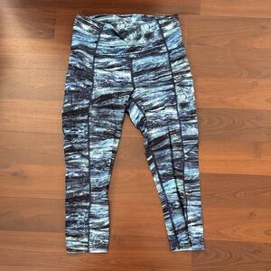 Lululemon Athletica Blue Patterned Leggings